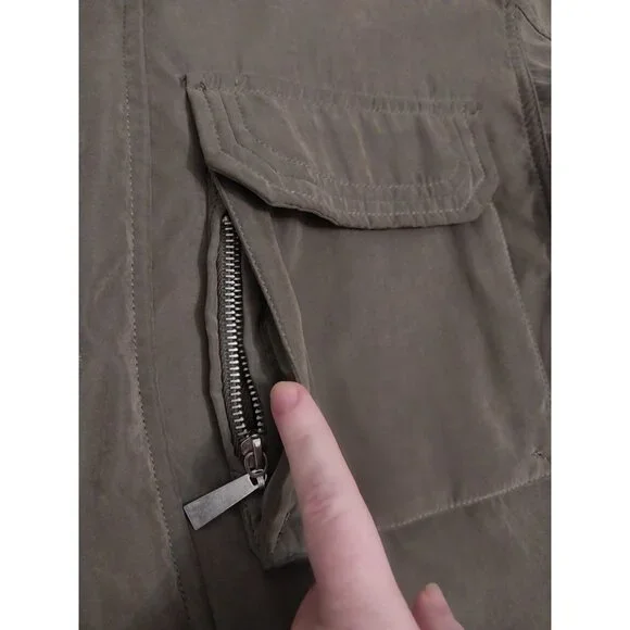 Mauro Ferrini Olive Green Faux Suede Utility Jacket Men's Sz XXL - Picture 14 of 16